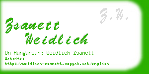 zsanett weidlich business card